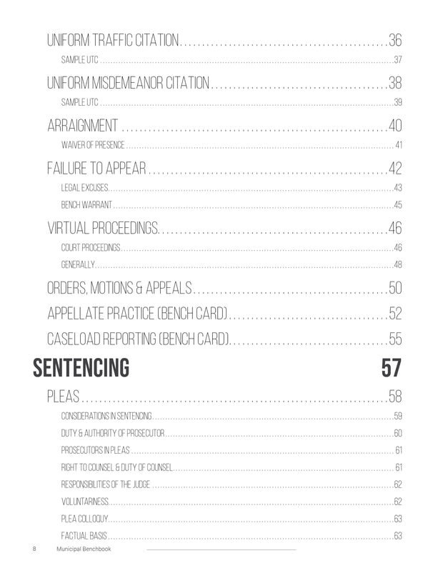 Municipal Benchbook