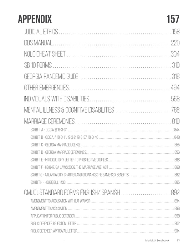 Municipal Benchbook